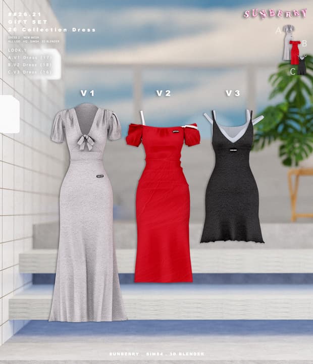 Галерея мода Платья Set 26 Collection Dress #2